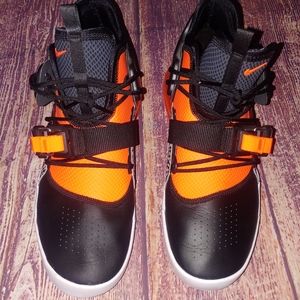 Nike Air Force 270 Men's Black and Orange Athletic Shoes